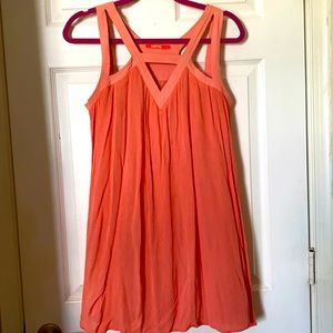 Coral pink sundress, size large